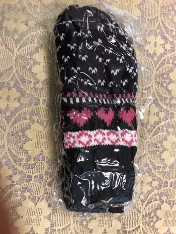 Stickad Vinter Vantar med Fleece