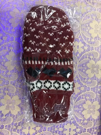 Stickad Vinter Vantar med Fleece