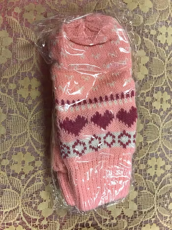 Stickad Vinter Vantar med Fleece