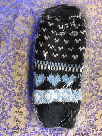 Stickad Vinter Vantar med Fleece
