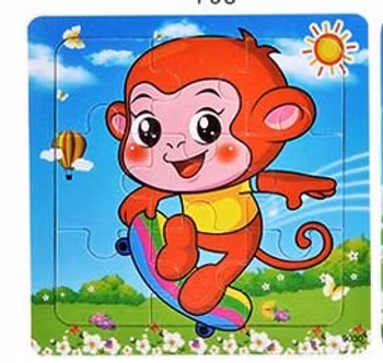 Pedagogisk Barn Trä Pussel, 9 Bitar