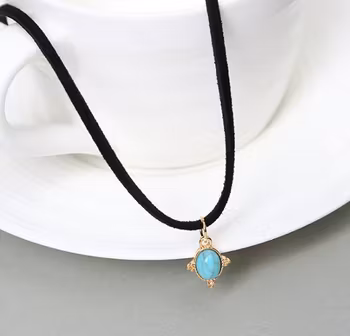 Hänge Halsband Kedje , Turkos Halsband