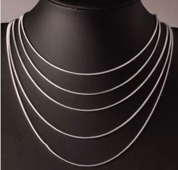 925 Silverpläterad ( stämplat ) Halsband