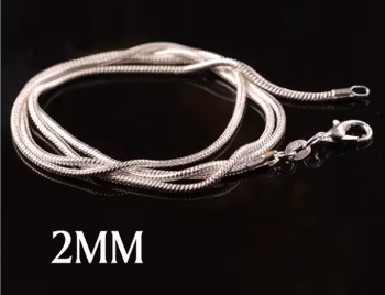925 Silverpläterad ( stämplat ) Halsband