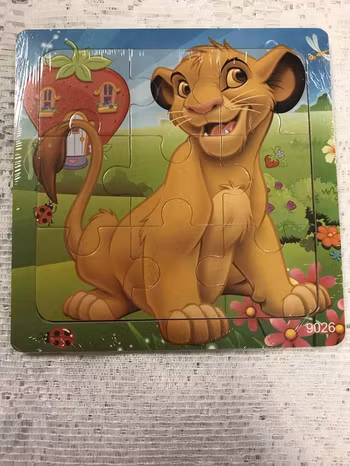 Pedagogisk Barn Trä Pussel, 9 Bitar