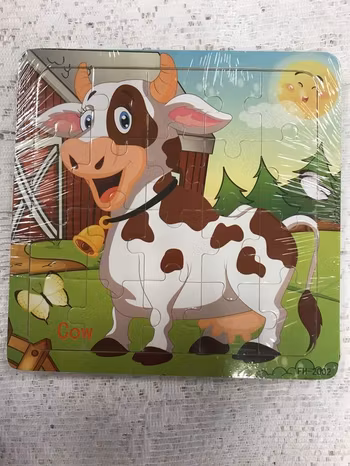 Pedagogisk Barn Trä Pussel, 20 Bitar