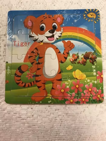 Pedagogisk Barn Trä Pussel, 20 Bitar