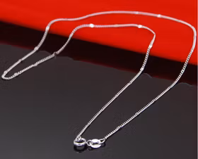 925 Silverpläterad ( stämplat ) Halsband