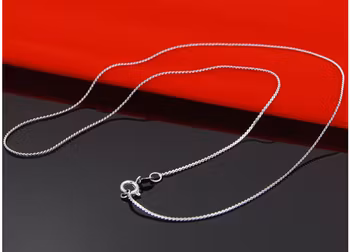 925 Silverpläterad ( stämplat ) Halsband