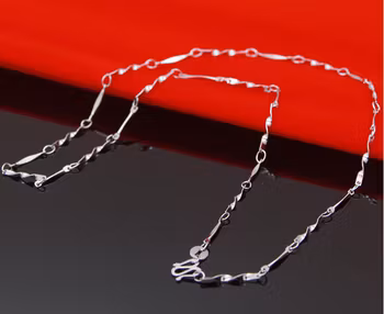 925 Silverpläterad ( stämplat ) Halsband