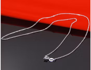 925 Silverpläterad ( stämplat ) Halsband