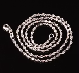 925 Silverpläterad ( stämplat ) Halsband