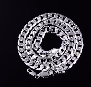 925 Silverpläterad Halsband , 6 MM