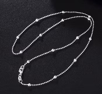 925 Silverpläterad ( stämplat ) Halsband
