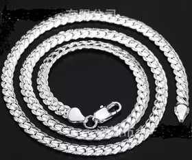 925 Silverpläterad ( stämplat ) Halsband