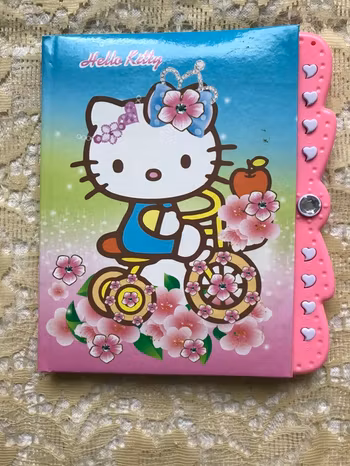 Hello Kitty Notbok Med Lösenordslås