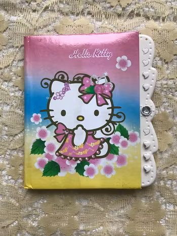 Hello Kitty Notbok Med Lösenordslås