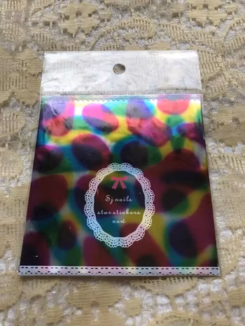 Färgglada Glitter Nagelklistermärken