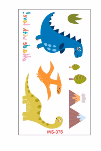 Barn Dinosaurie Tatuering