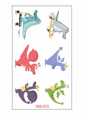 Barn Dinosaurie Tatuering