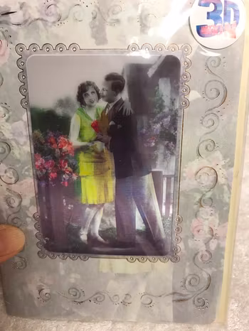 3D Motiv Retro Vintage Hälsningar Kort