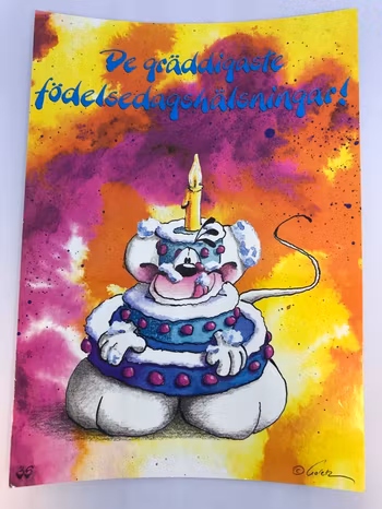 Roliga och färgglada Vykort med Texter och Bilder