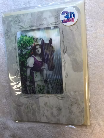 3D Motiv Retro Vintage Hälsningar Kort