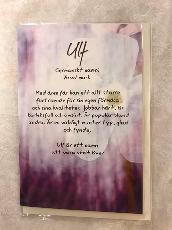 Roliga Hälsningar Kort med Namn och Texter