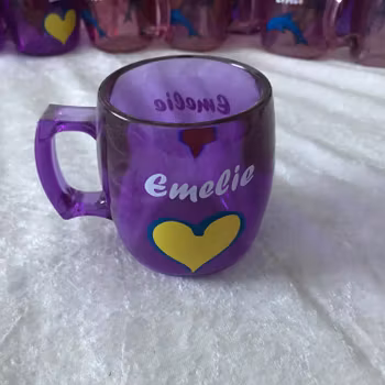 Roliga Akryl Muggar med Namn och Bilder