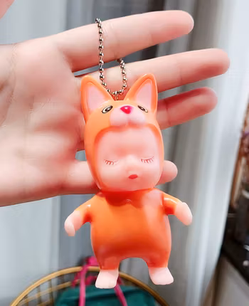 Söt Gullig Nyckelring , Väska Hänga / Ornament