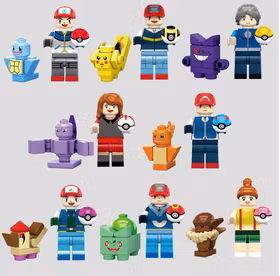 Pokémon SMinifigs Pikachu Squirtle Gangar Mew Ash Poke Ball