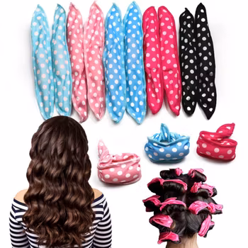Hår Curlers Svamp Hår Lockar Bowknot Sleep Hair