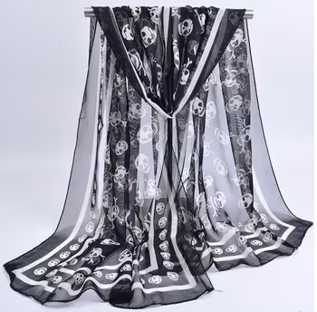 Dödskalle / Skull Scarf / Halsduk / Sjal