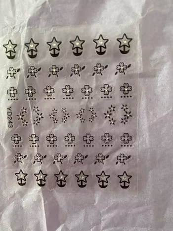 3D Nagel Klistermärke