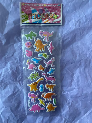 3D PVC Klistermärken, Dinosaurie