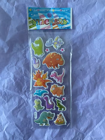 3D PVC Klistermärken, Dinosaurie