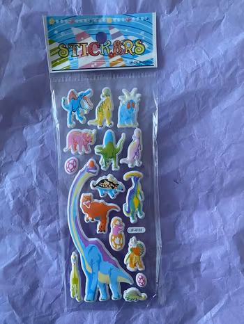 3D PVC Klistermärken, Dinosaurie