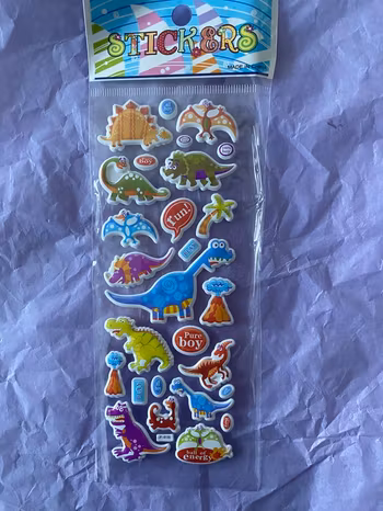 3D PVC Klistermärken, Dinosaurie