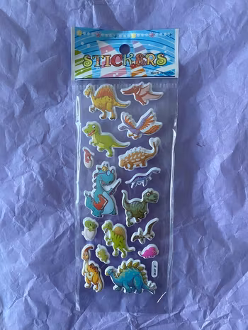 3D PVC Klistermärken, Dinosaurie