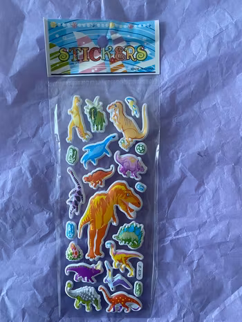3D PVC Klistermärken, Dinosaurie