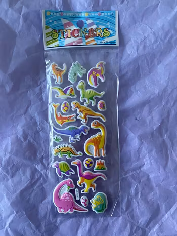 3D PVC Klistermärken, Dinosaurie