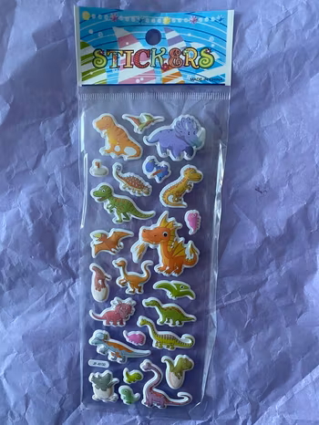 3D PVC Klistermärken, Dinosaurie