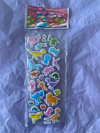 3D PVC Klistermärken, Dinosaurie