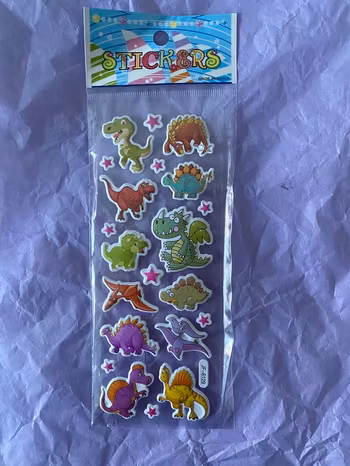 3D PVC Klistermärken, Dinosaurie