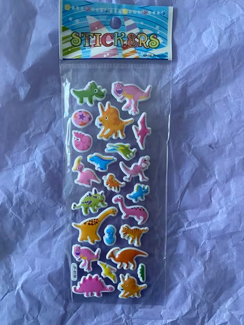3D PVC Klistermärken, Dinosaurie