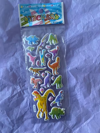 3D PVC Klistermärken, Dinosaurie