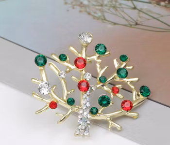 Julbrosch med Strass