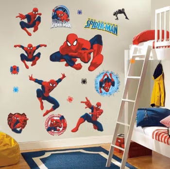 Spindelmannen Väggdekor Wall sticker - Barnrummet Vägg klistermärken