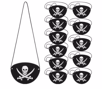 Piratskalle Crossbone. Ögonlapp