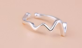 925 Silverpläterad Mode Ringar